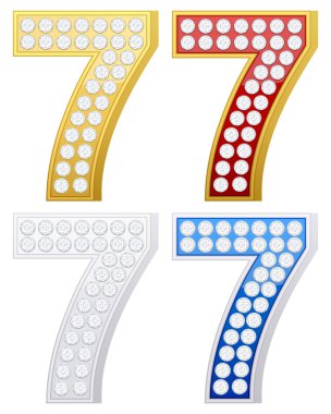 jewelry number seven clipart