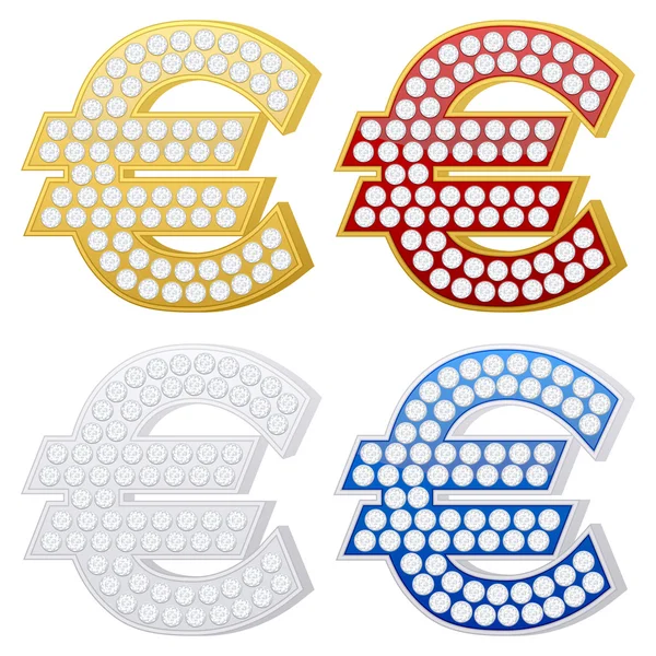 Bijoux euro symbole — Image vectorielle
