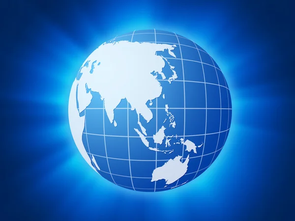 Mundo azul globo fondo 2 — Foto de Stock
