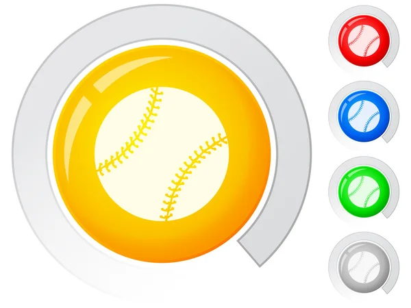ボタンの野球 — ストックベクタ