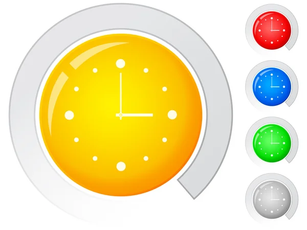 Horloge boutons — Image vectorielle