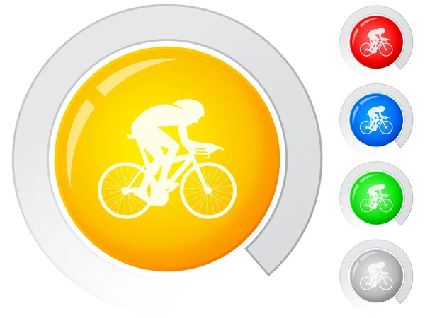 Κουμπιά, ποδηλασία — Διανυσματικό Αρχείο
