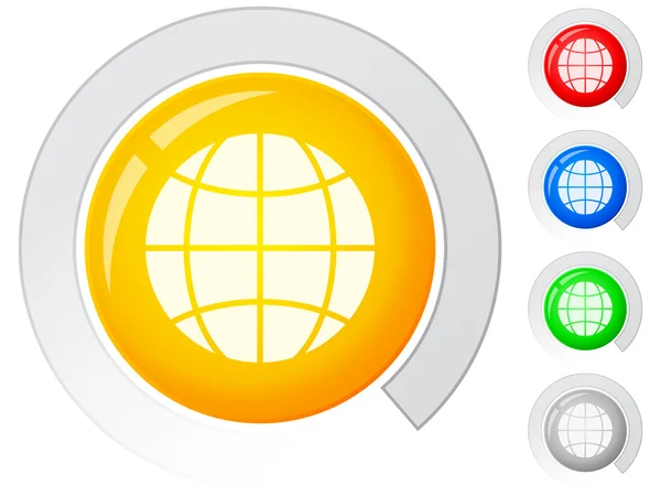 Buttons globe — Stock Vector