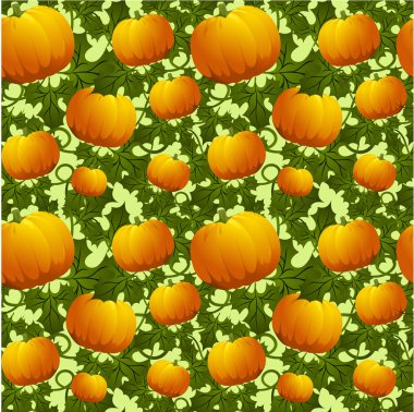 Seamless background with pumpkins clipart