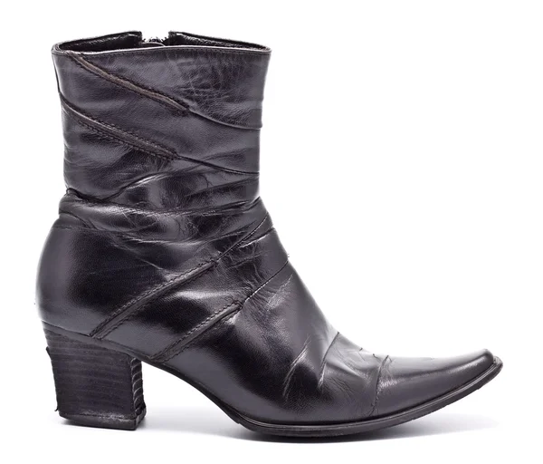 Black Leather Female Boots — Stock Photo, Image