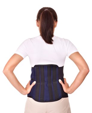 Trauma of back. Lumbar braces. clipart