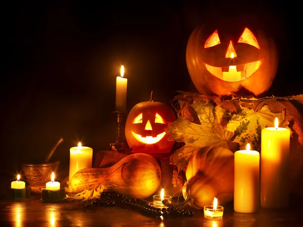 Lanterna zucca di Halloween. — Foto Stock