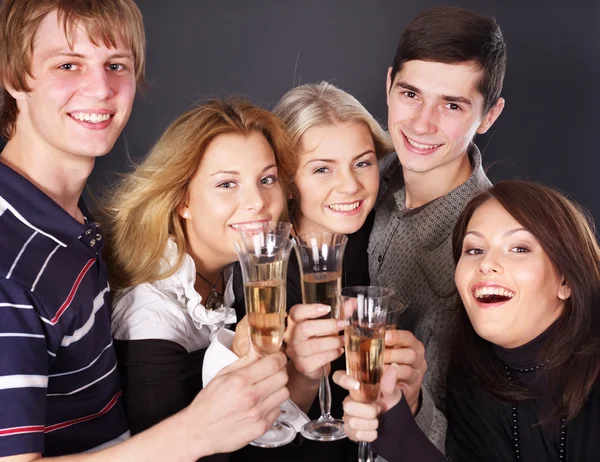 Group drinking champagne. — Stock Photo, Image