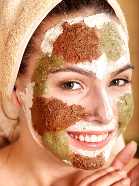 Natural homemade clay facial masks . — Stock Photo, Image