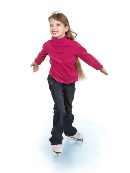 Young girl figure skating.. — Stock Photo, Image
