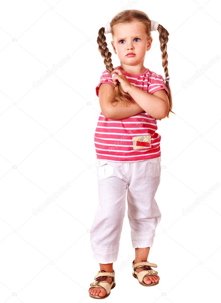 Sulking Child With Arms Crossed Stock Photo By poznyakov 7110637