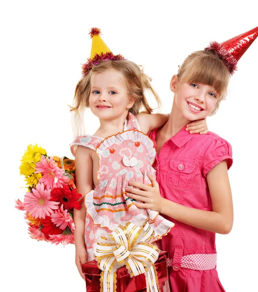 Kinderen in feest hoed. — Stockfoto