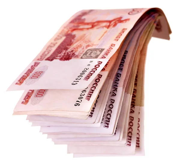 Stos pieniędzy (Rubel rosyjski). — Zdjęcie stockowe