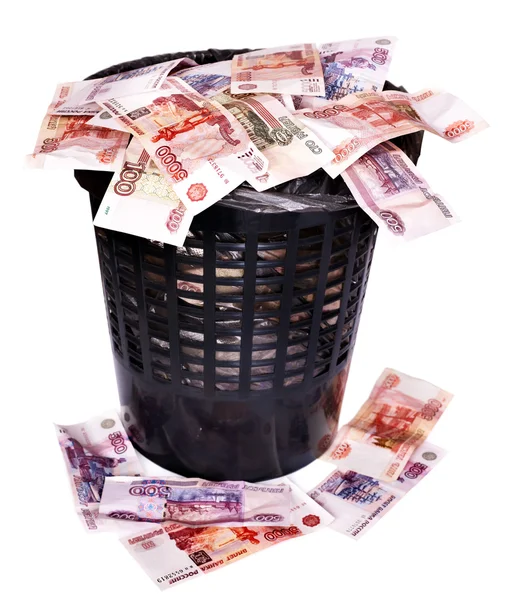 Money (Russian rouble). Currency collapse. — Stock Photo, Image