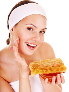 Natural homemade organic facial masks of honey. clipart