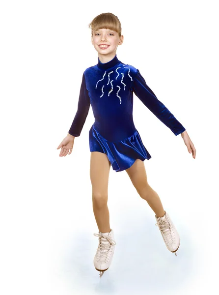 Menina figura patinação .. — Fotografia de Stock