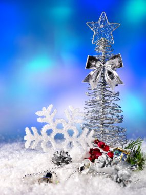 Christmas still life with snowflake. clipart