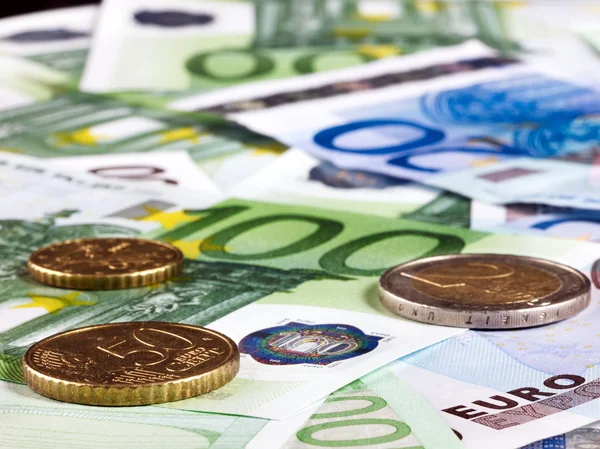 Háttérben az euró pénz. — Stock Fotó