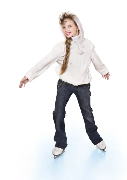 Young girl figure skating.. — Stock Photo, Image