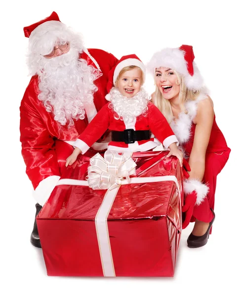 Weihnachtsmann Familie mit Kind. — Stockfoto