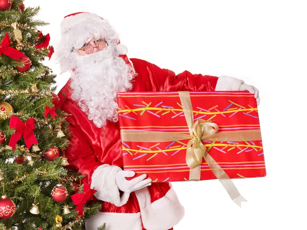 Санта-Клаус у елки . — стоковое фото