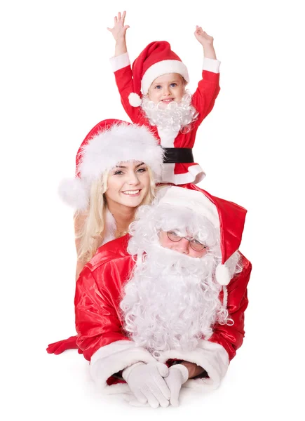Família de Papai Noel com criança . — Fotografia de Stock