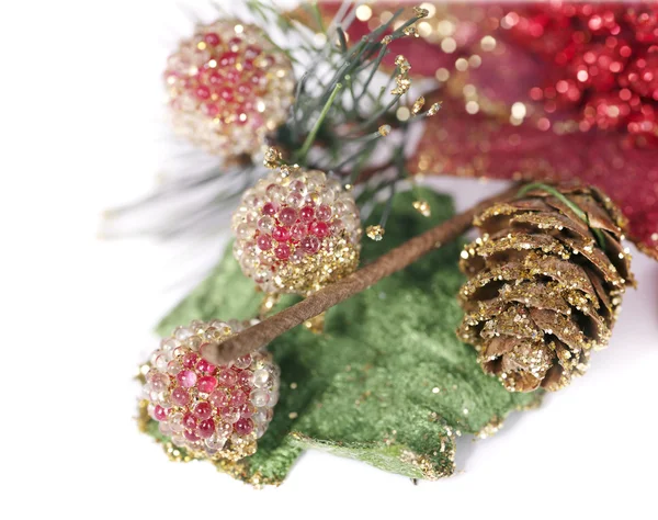 Kerstdecoratie met fir branch. — Stockfoto