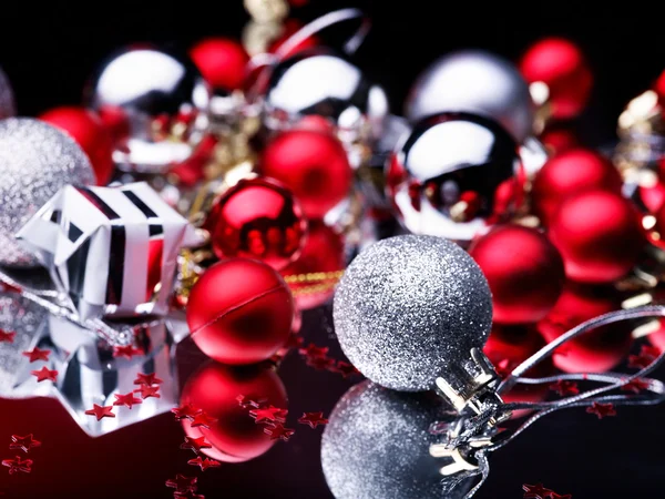 Christmas ball and ribbon. — Stock Photo, Image