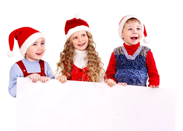 Group kids with banner . — Stock Photo, Image