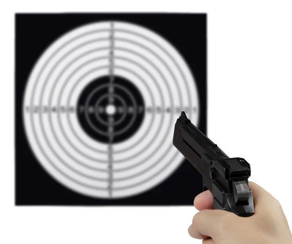 Target and gun — Stock Photo, Image