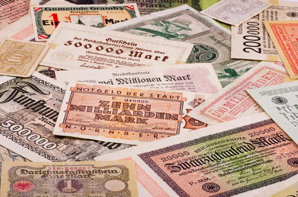Παλιά Γερμανικά χρήματα Εικόνα Αρχείου