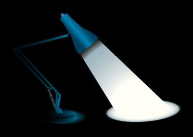 Lamp light blue clipart