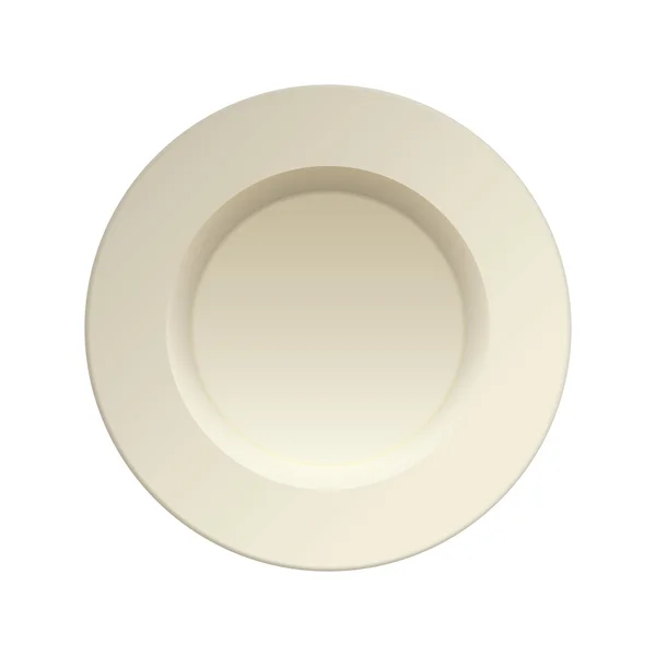 Prato de jantar porcelana porcelana — Vetor de Stock