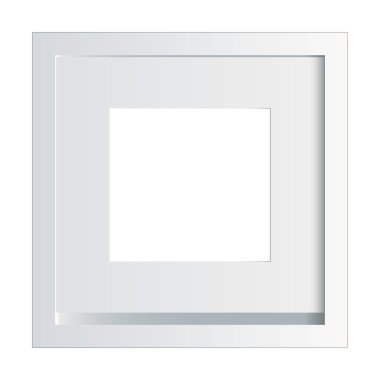 White photo frame clipart