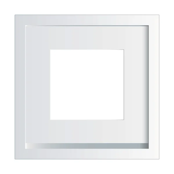 White photo frame — Stock Vector