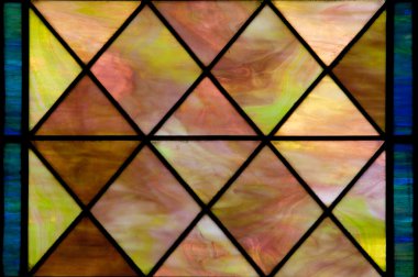 Colored stained glass panel