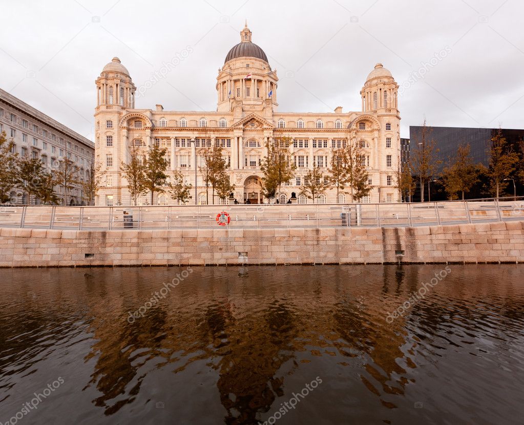 Three Graces building in Liverpool