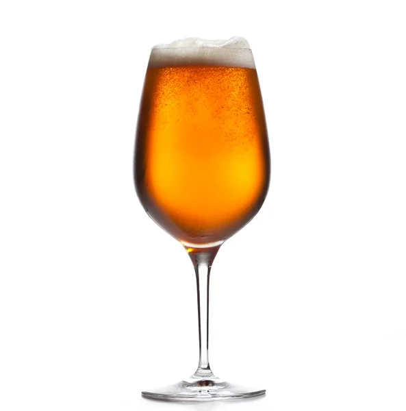 Large beer goblet chilled — Stock Photo, Image