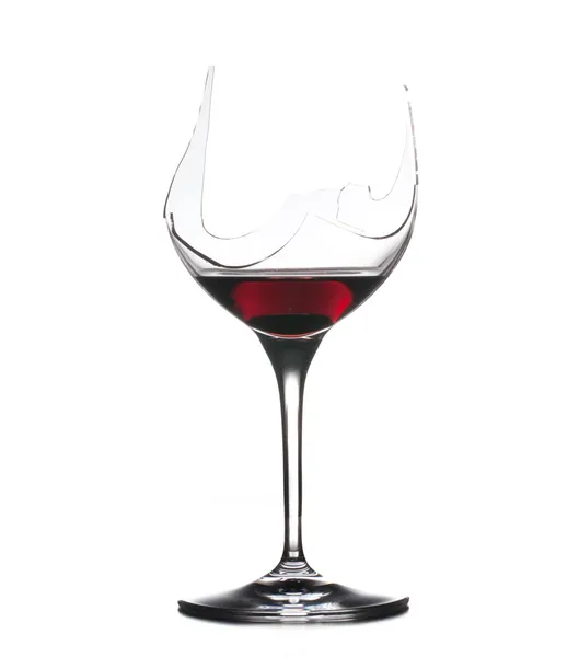 Demon drink red wine in glass — Stock Photo, Image