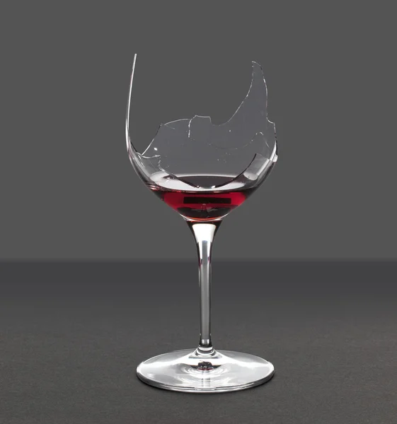 Demon drink rode wijn in glas — Stockfoto