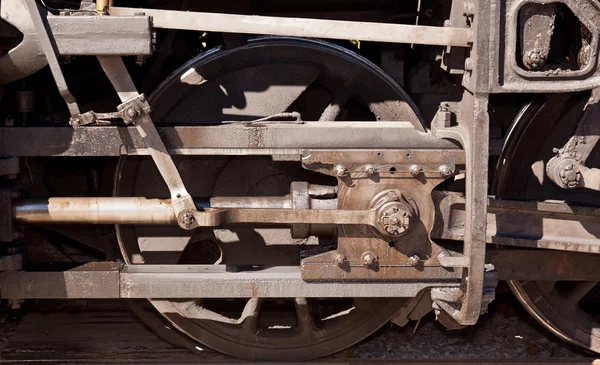 Крупный план колеса поезда — стоковое фото