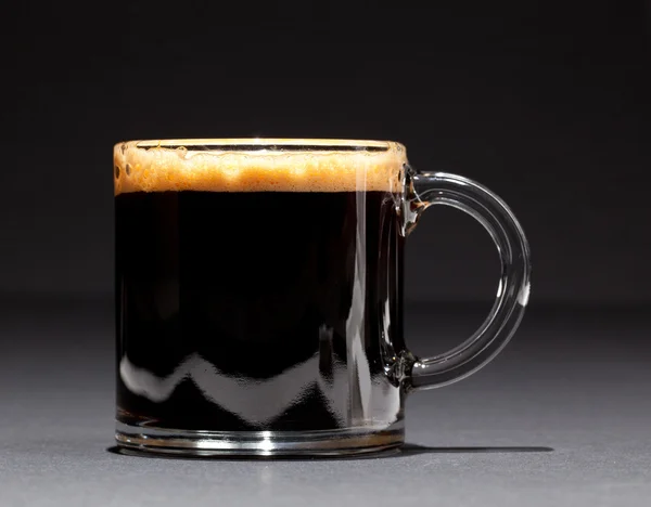 Expresso kaffe i glas cup — Stockfoto