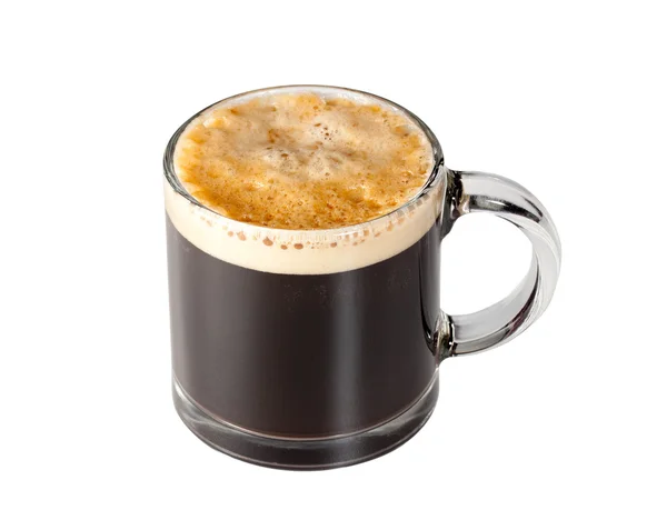 유리 컵에 스 프레소 커피 — 스톡 사진