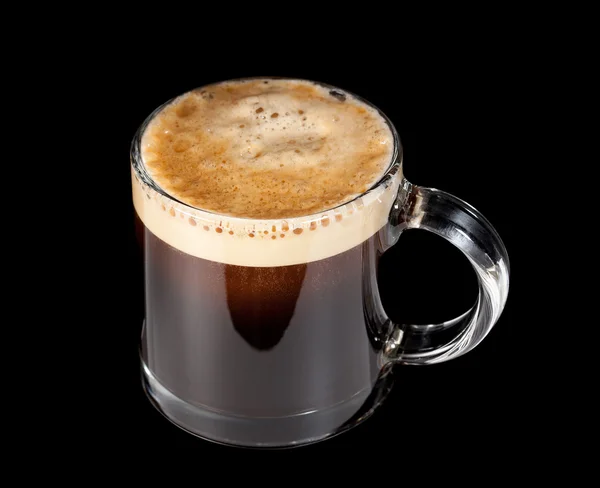 Expresso Coffee в стеклянной чашке — стоковое фото