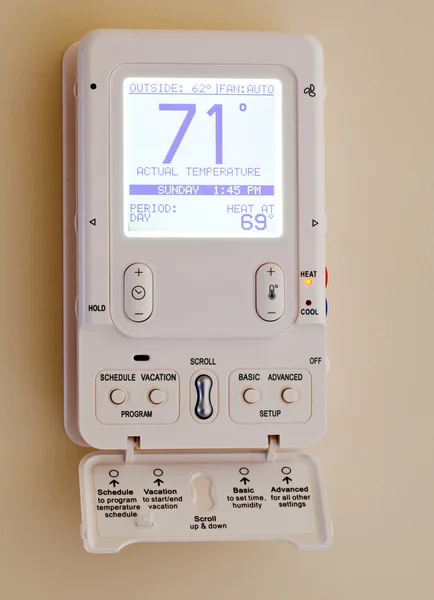 Moderní Elektronický termostat — Stock fotografie