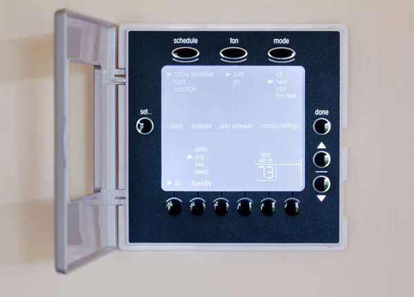 现代电子温控器 — 图库照片