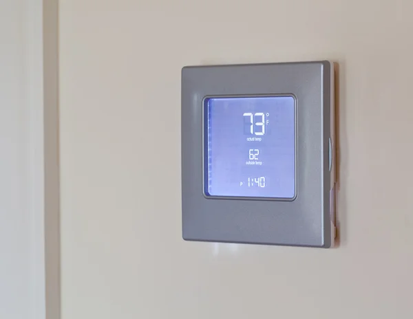 Modern electronic thermostat — Stok fotoğraf