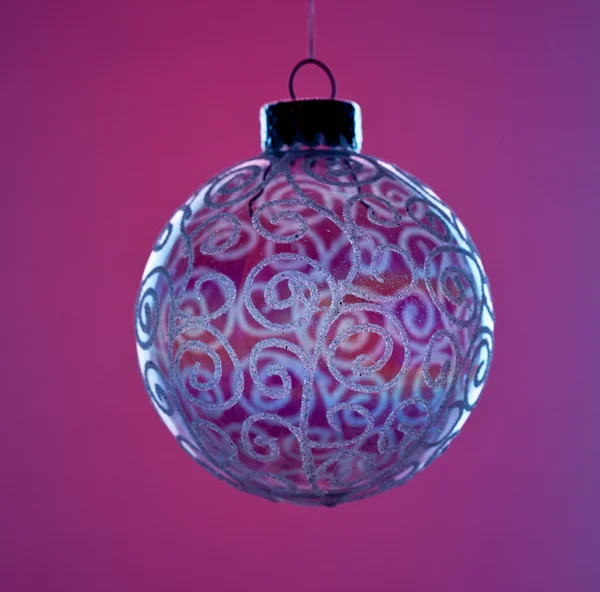 Vidro redondo decoração de Natal — Fotografia de Stock