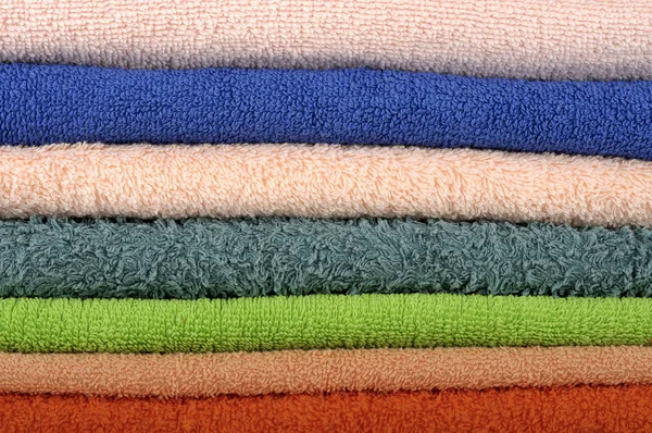 Pile of colorful towels — Stock Photo, Image