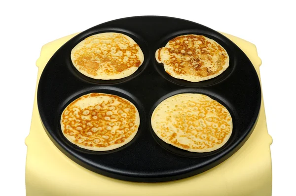 Pancakes on Griddle — Stock Photo, Image